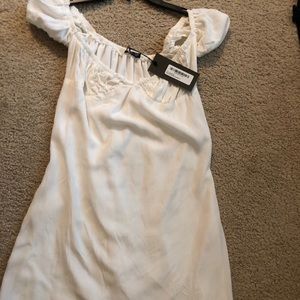 White nasty gal mini dress- brand new with tag!